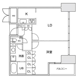 アステリオ北堀江ザ・メトロタワーの間取り図