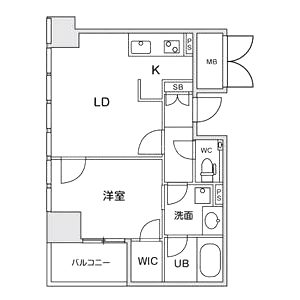 アステリオ北堀江ザ・メトロタワーの間取り図