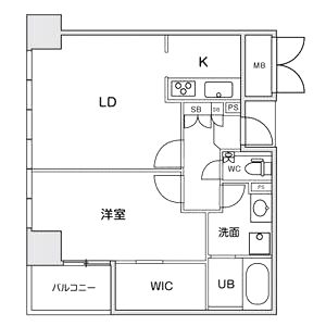 アステリオ北堀江ザ・メトロタワーの間取り図