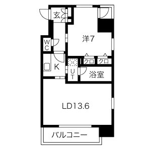 S-RESIDENCE淀屋橋の間取り図