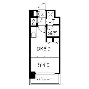 S-RESIDENCE淀屋橋の間取り図