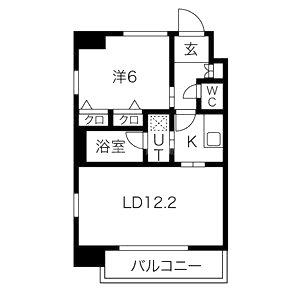 S-RESIDENCE淀屋橋の間取り図