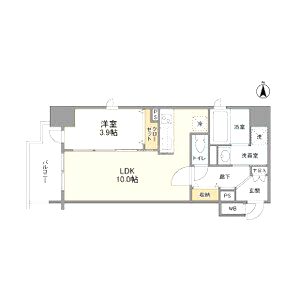 アヴェニール北浜の間取り図