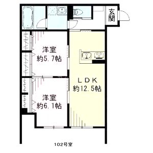 ユアメゾン加茂の間取り図