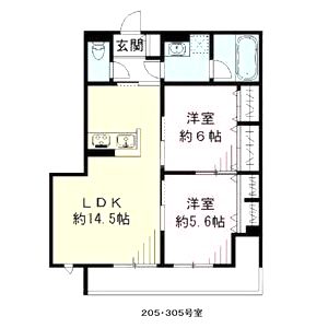 ユアメゾン加茂の間取り図