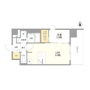 シャテーニュ上本町の間取り図