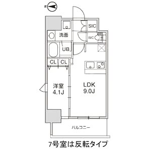 gm難波ウエストD.C.の間取り図