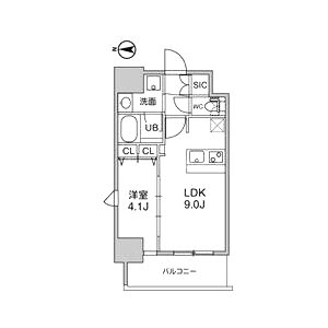 gm難波ウエストD.C.の間取り図