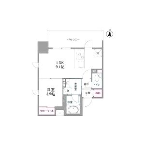 シーズンフラッツ新大阪の間取り図