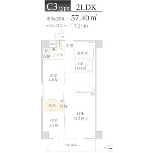 トリニティ豊中本町の間取り図