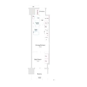 BPRレジデンス大阪本町Qの間取り図