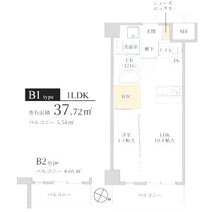 ベルエール江坂の間取り図