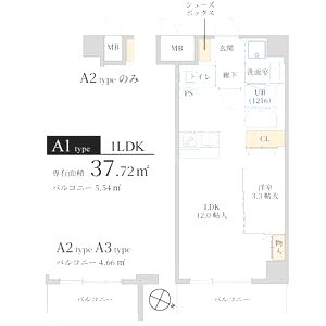 ベルエール江坂の間取り図