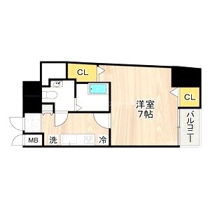 CITY SPIRE堺筋本町(リトルリバー本町橋)の間取り図