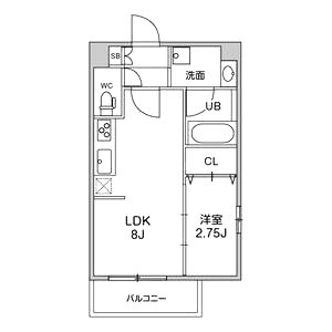 Fortuney江坂Iの間取り図