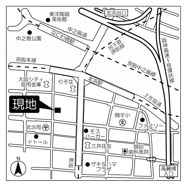 コンフォリア北浜の外観2枚目