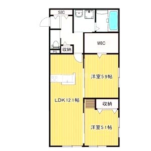 ヴァンベール仁川の間取り図