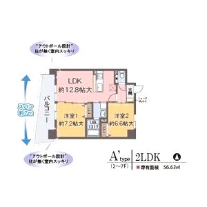 クラヴィエ西梅田の間取り図