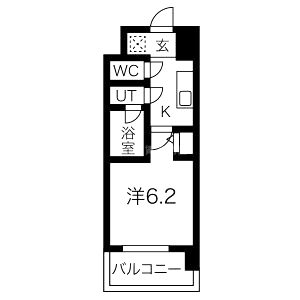 スプランディッド難波の間取り図