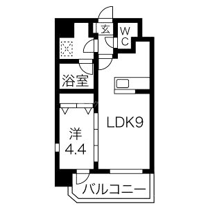 スプランディッド難波の間取り図