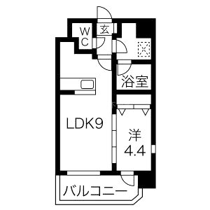 スプランディッド難波の間取り図