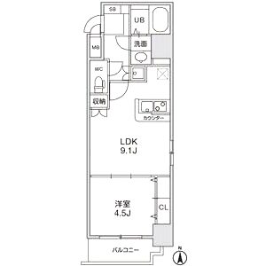 LaDouceur梅田Eastの間取り図