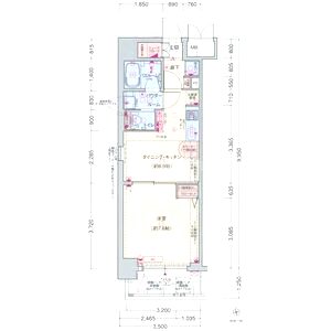 エステムコート心斎橋EASTIIラヴァンツァの間取り図
