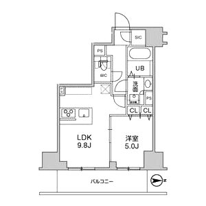 TOPAZ江坂の間取り図