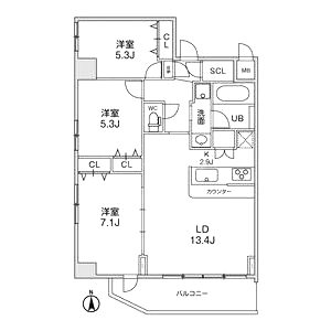 LaDouceur西宮北口の間取り図