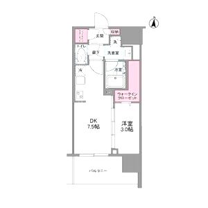 シーズンフラッツ梅田EASTの間取り図