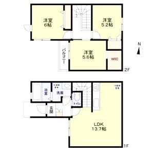 ガーデンテラス逆瀬川の間取り図
