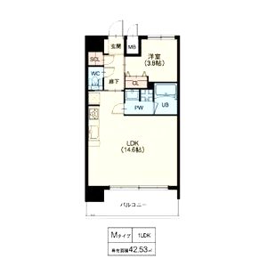 スプランディッド十三本町の間取り図