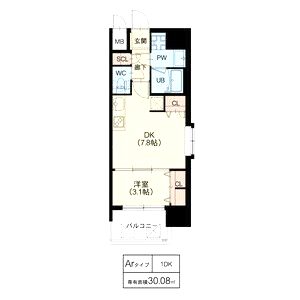 スプランディッド十三本町の間取り図