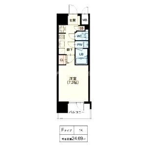 スプランディッド十三本町の間取り図
