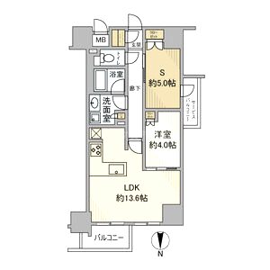 ファインレジデンス大阪本町の間取り図