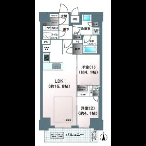 ファインレジデンス大阪本町の間取り図