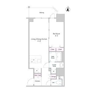 コンフォリア・リヴ新大阪WESTの間取り図
