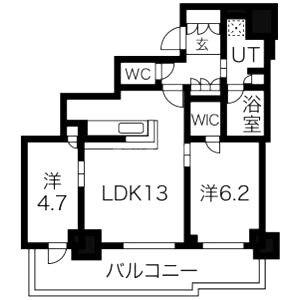 シエリアタワー大阪堀江の間取り図