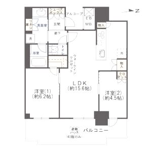 シエリアタワー大阪堀江の間取り図