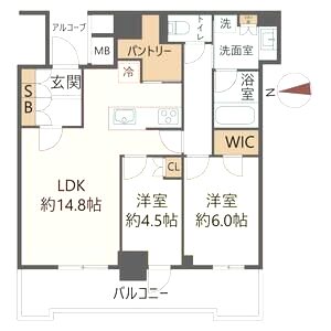 シエリアタワー大阪堀江の間取り図