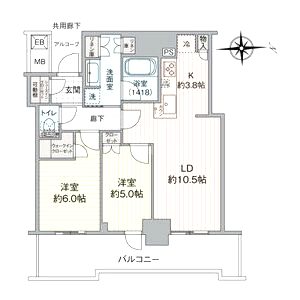 シエリアタワー大阪堀江の間取り図