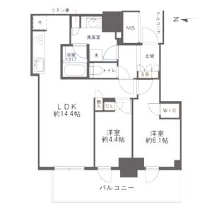 シエリアタワー大阪堀江の間取り図