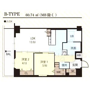 パークヒル新石切の間取り図