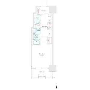 BPRレジデンス新梅田の間取り図