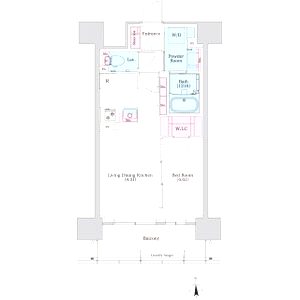 BPRレジデンス新梅田の間取り図