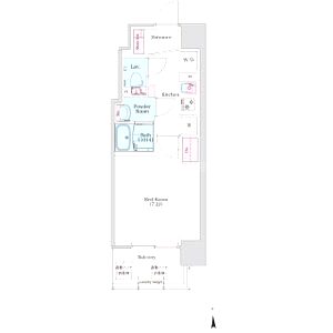 BPRレジデンス新梅田の間取り図