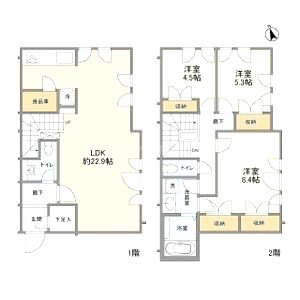 ブリランテ苦楽園の間取り図