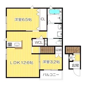 アンジュール トミの間取り図