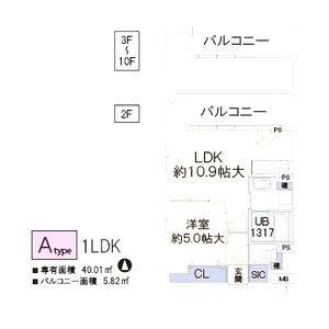 Mare Shitadera-machiの間取り図