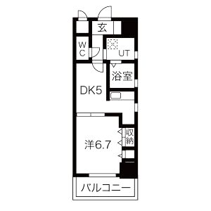 プレジール三ノ宮IIの間取り図